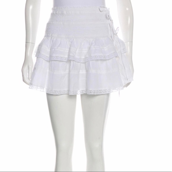 LoveShackFancy Dresses & Skirts - Loveshackfancy mini white skirt
